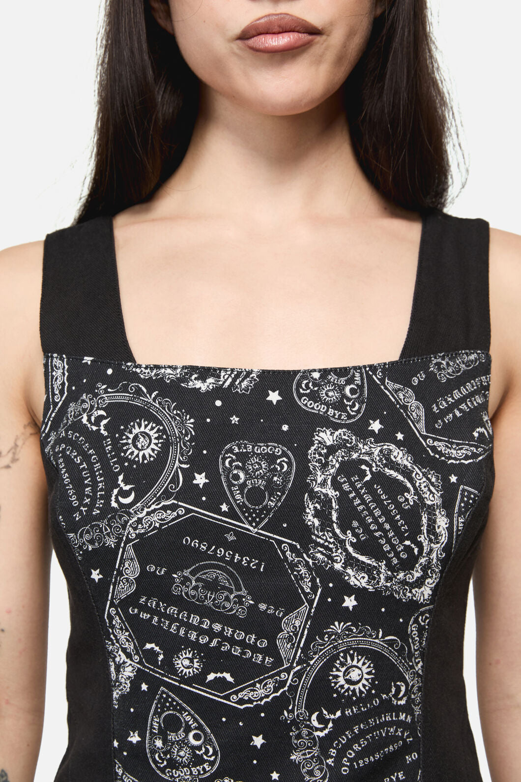 Dangerfield NZ - Séance Print Goth Corset Top - black