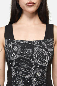 Dangerfield NZ - Séance Print Goth Corset Top - black