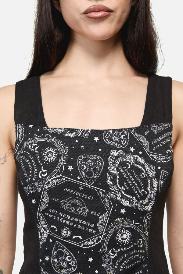 Dangerfield NZ - Séance Print Goth Corset Top - black