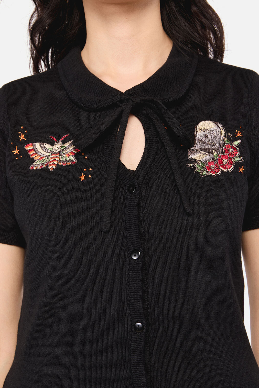 Dangerfield NZ - All HallowsEveTattooPlCardigan - black