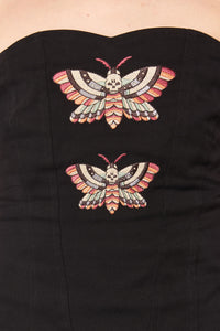 Dangerfield NZ - AllHallows'EveTattooCorsetTop - black