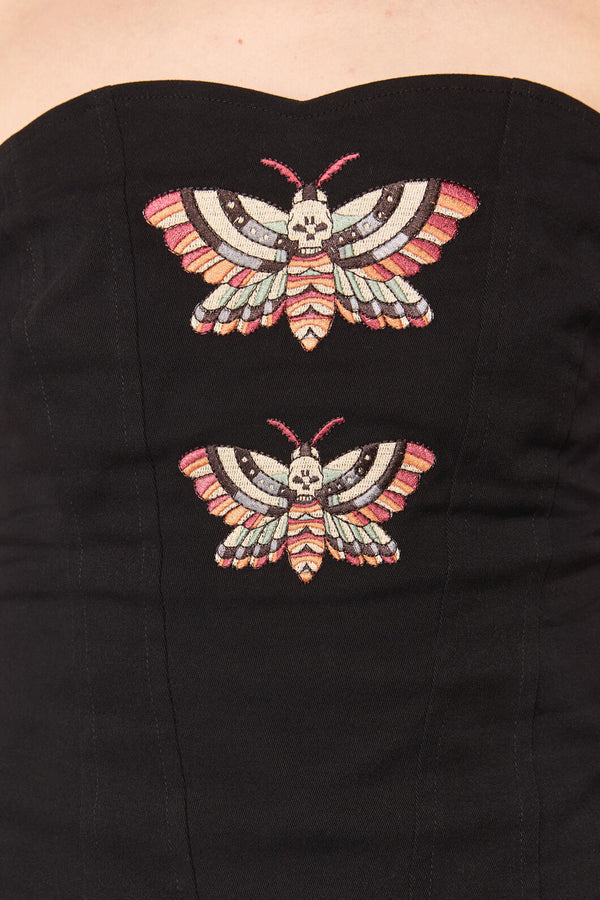 Dangerfield NZ - AllHallows'EveTattooCorsetTop - black