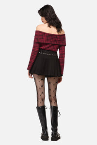 Dangerfield NZ - Barb Stud Trim Skort - black
