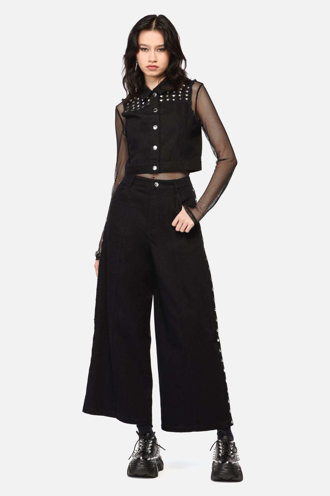 Dangerfield NZ - Barb Stud Trim Jean - black