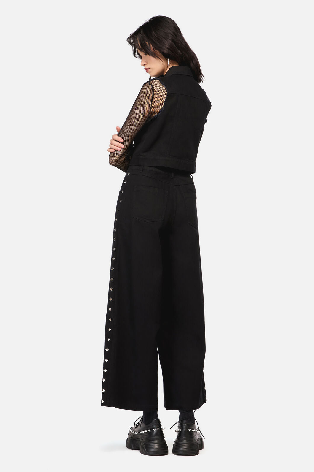 Dangerfield NZ - Barb Stud Trim Jean - black