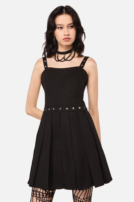 Dangerfield NZ - Barb Stud Trim Dress - black