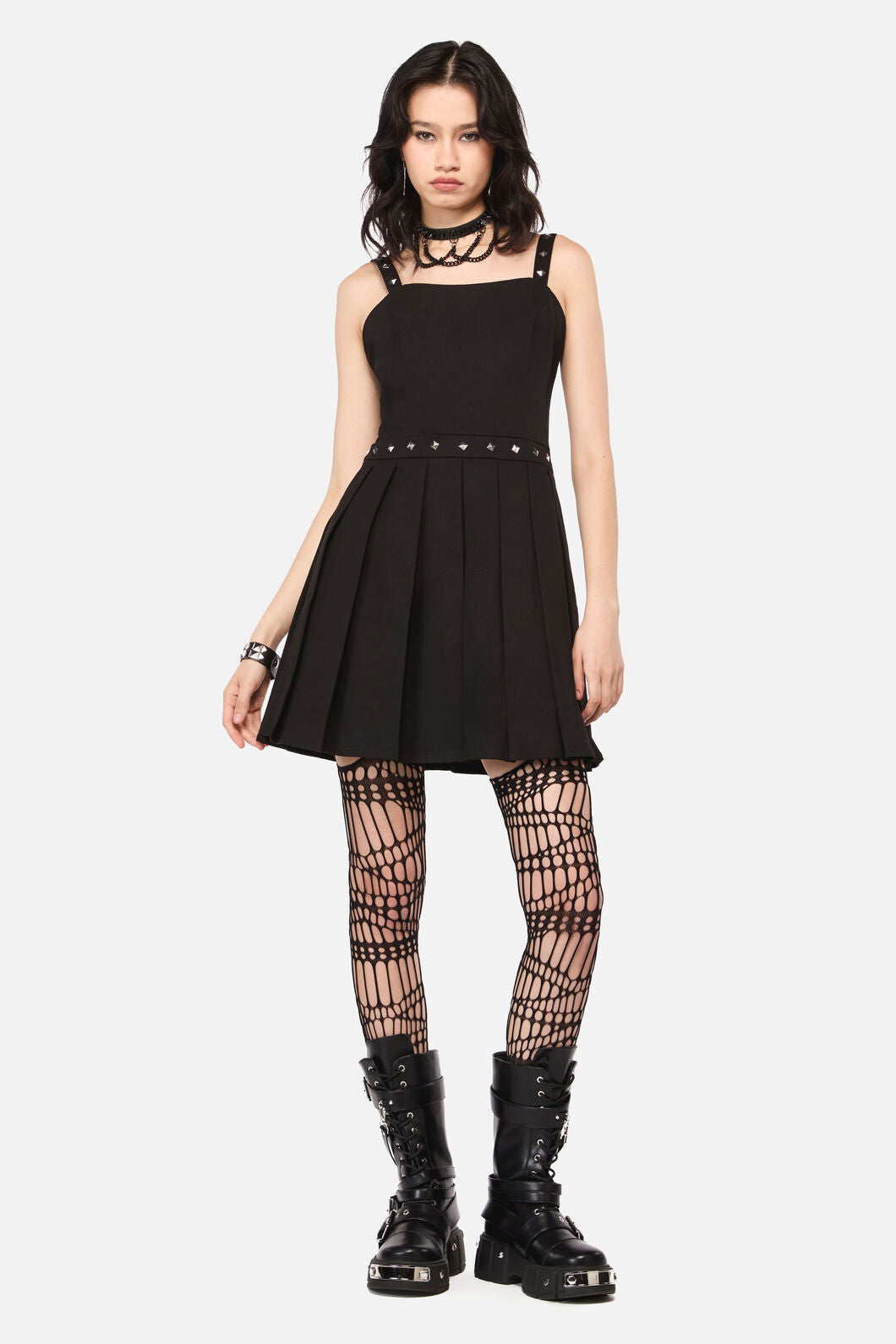 Dangerfield NZ - Barb Stud Trim Dress - black
