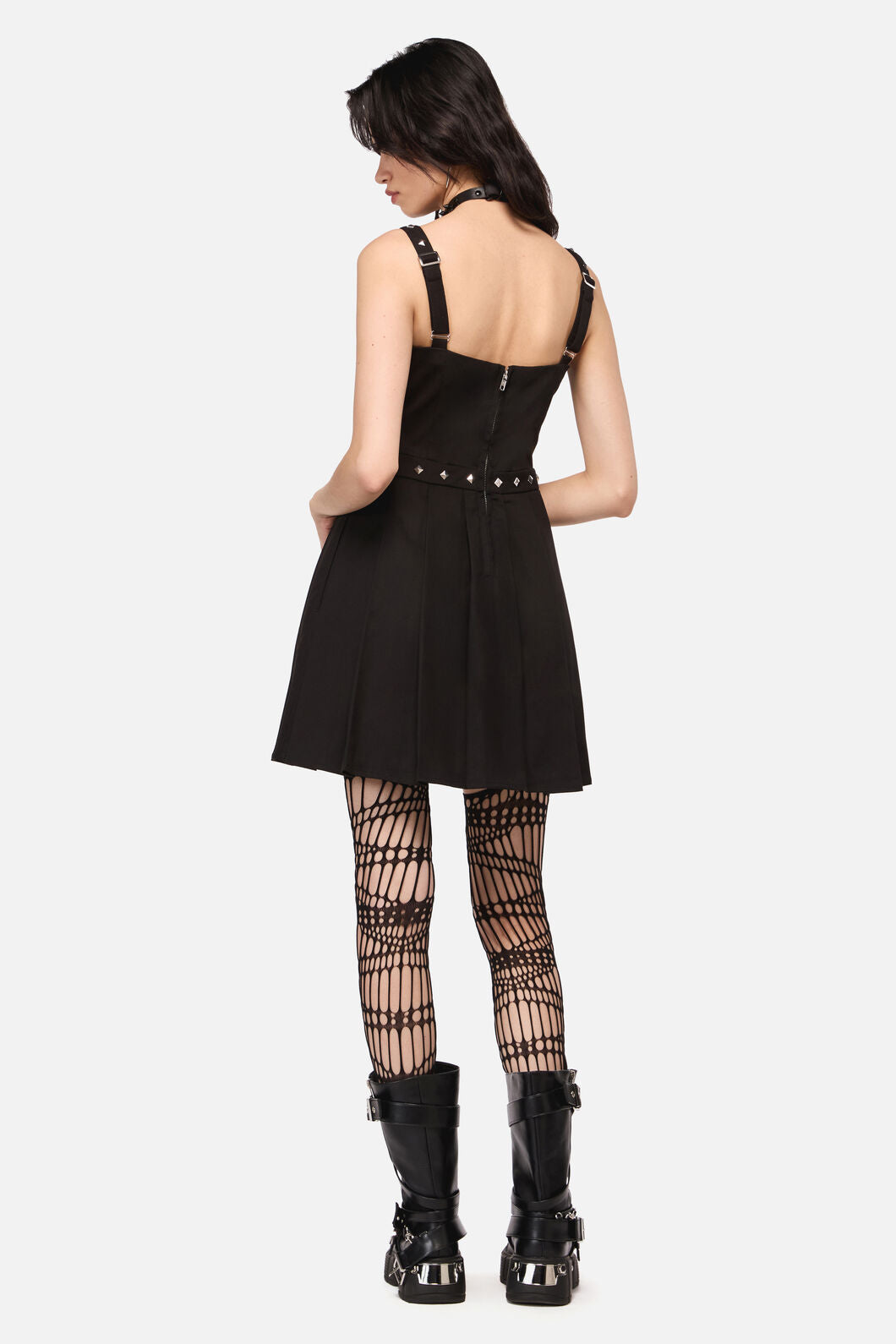 Dangerfield NZ - Barb Stud Trim Dress - black