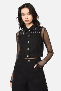 Dangerfield NZ - Barb Stud Trim Vest - black