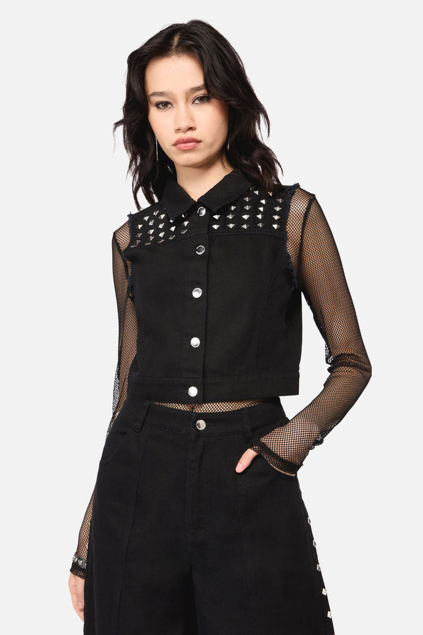 Dangerfield NZ - Barb Stud Trim Vest - black