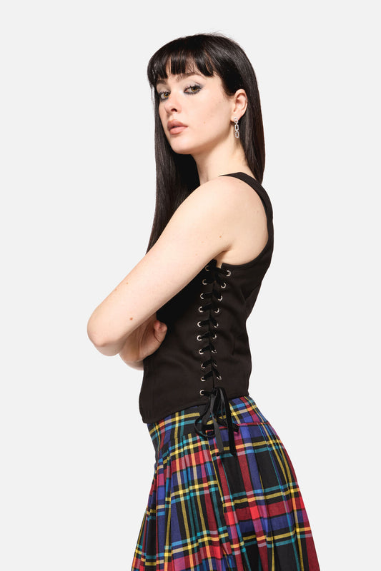 Dangerfield NZ - All Tied Up Punk Corset - black