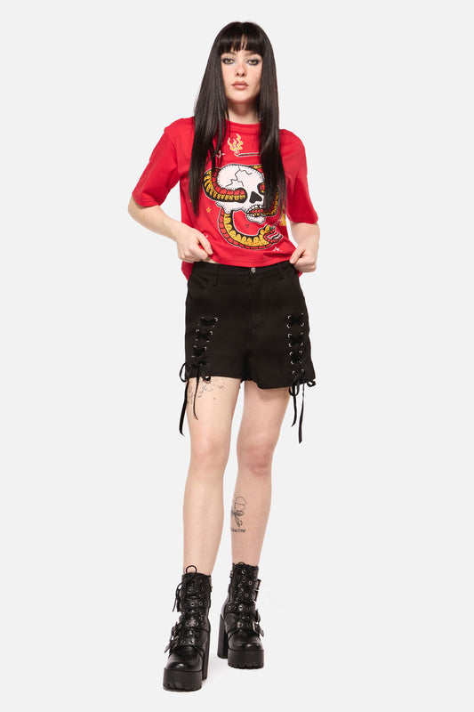 Dangerfield NZ - All Tied Up Punk Short - black