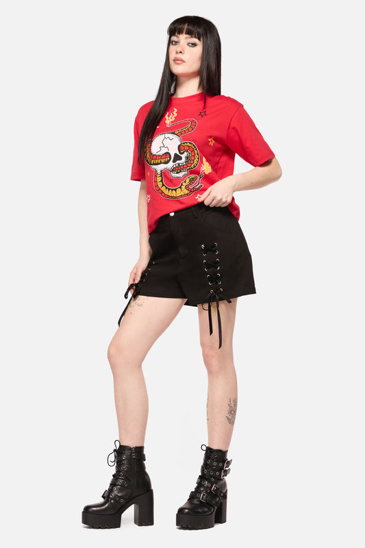 Dangerfield NZ - All Tied Up Punk Short - black