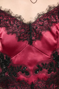 Dangerfield NZ - Rosalie Formal Lace Trim Top - red