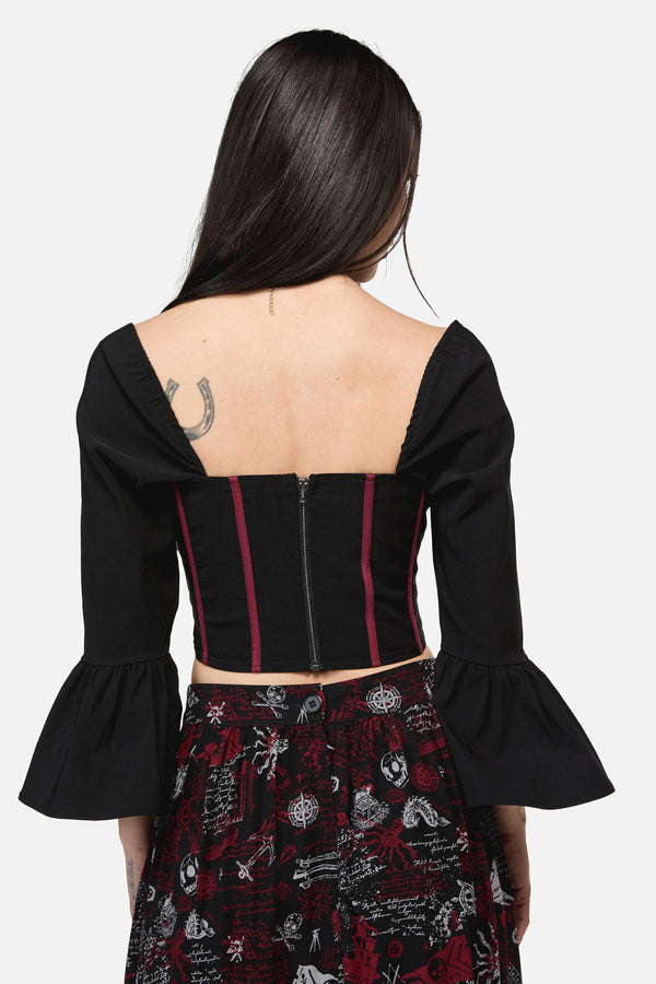 Dangerfield NZ - Pirate Contrast Goth Corset - black