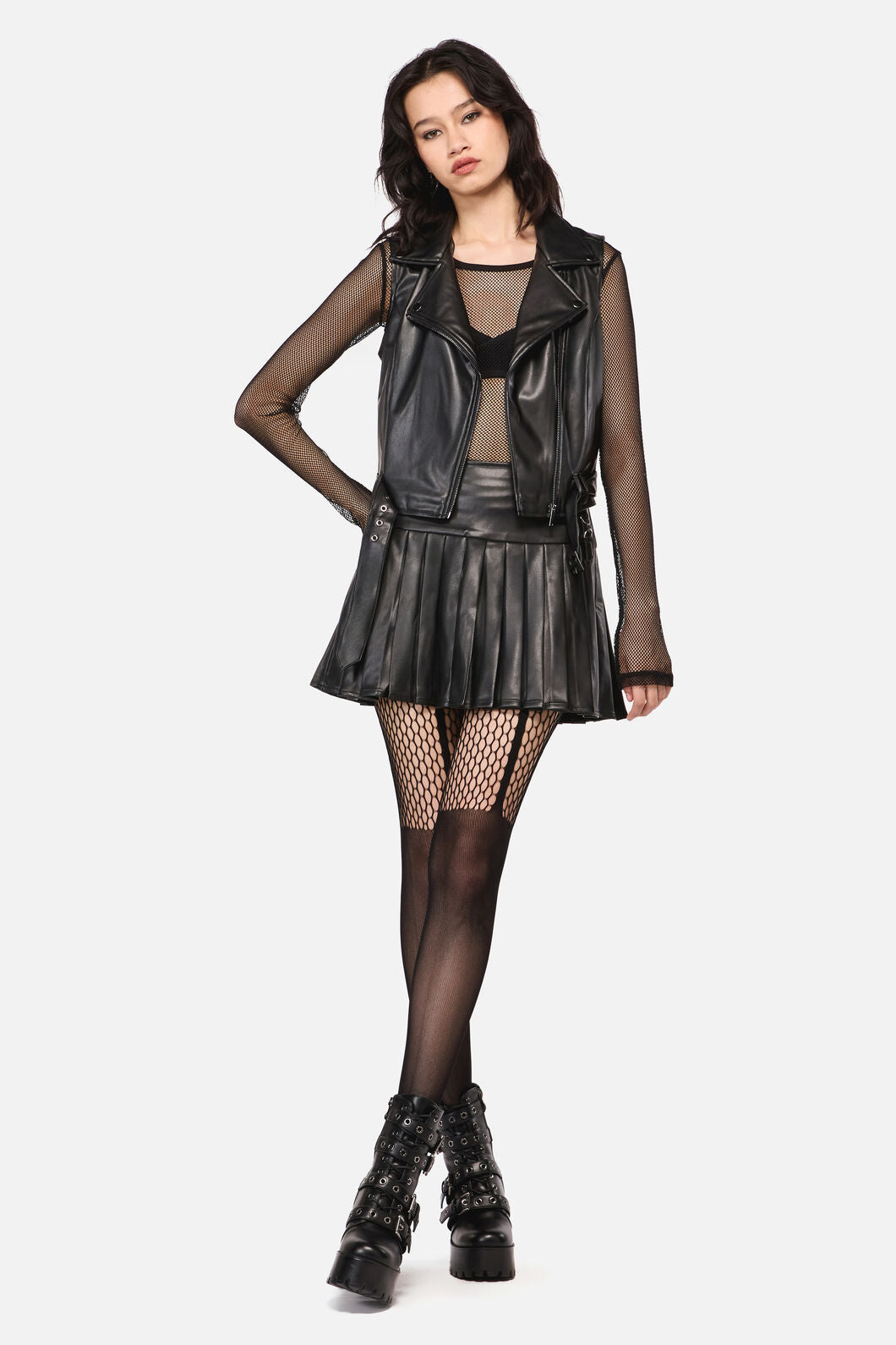 Dangerfield NZ - Hallows D-Ring PU Vest - black