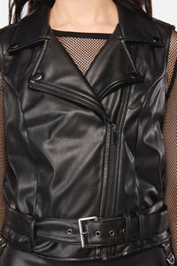 Dangerfield NZ - Hallows D-Ring PU Vest - black