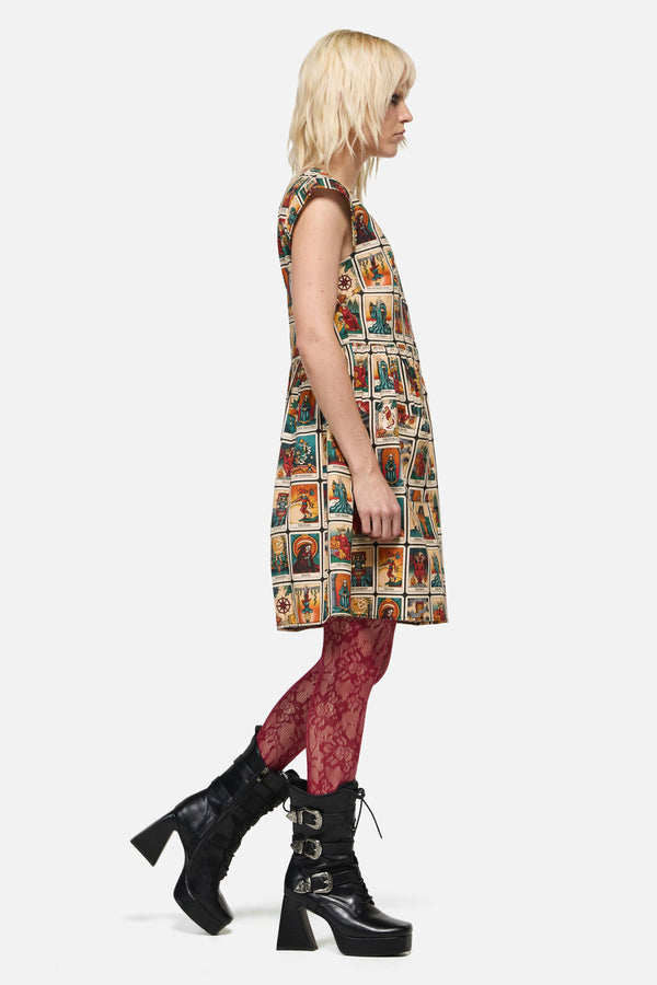 Dangerfield NZ - Tarot Print Goth Dress - multi