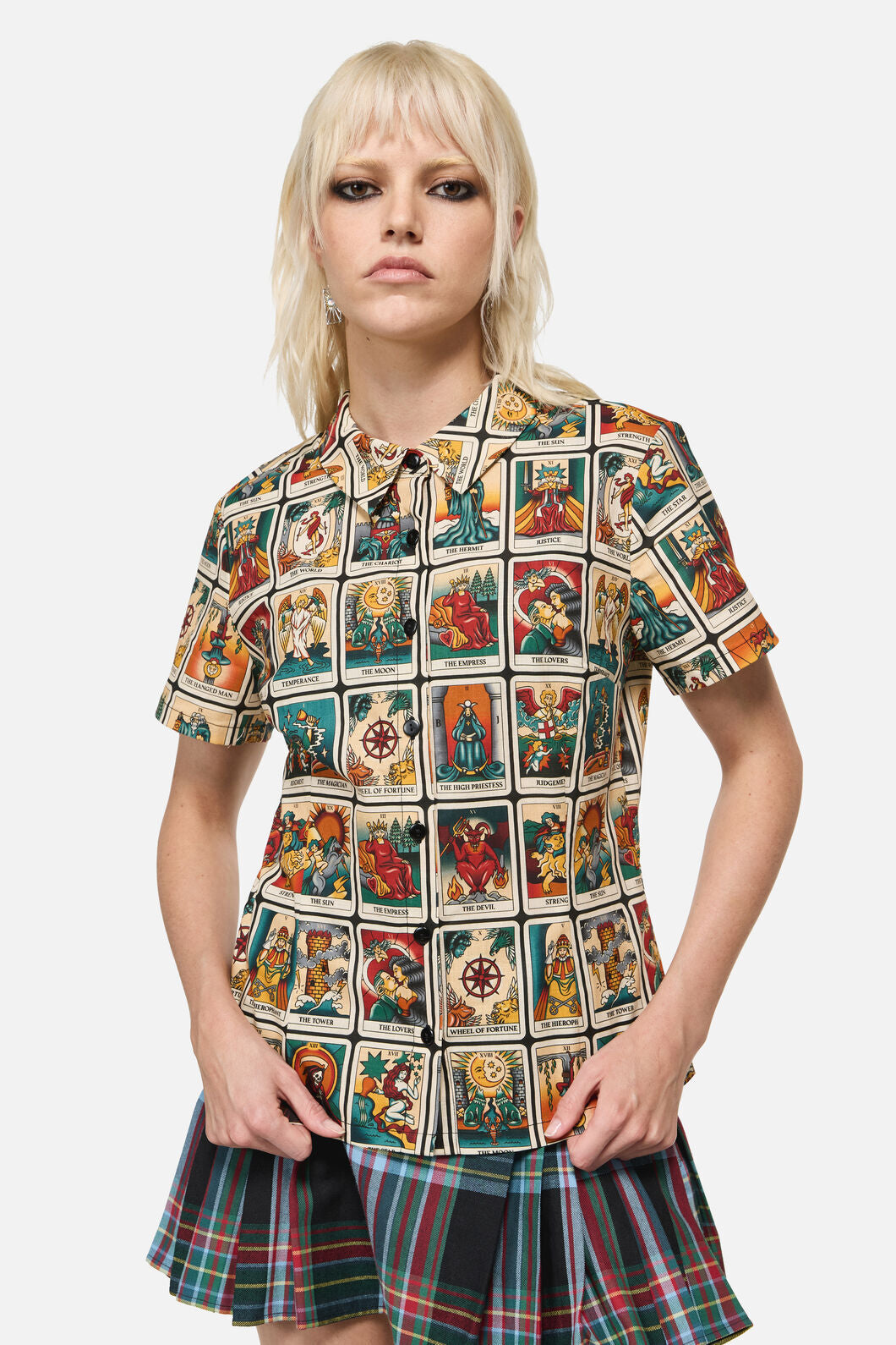 Dangerfield NZ - Tarot Print Goth Blouse - multi