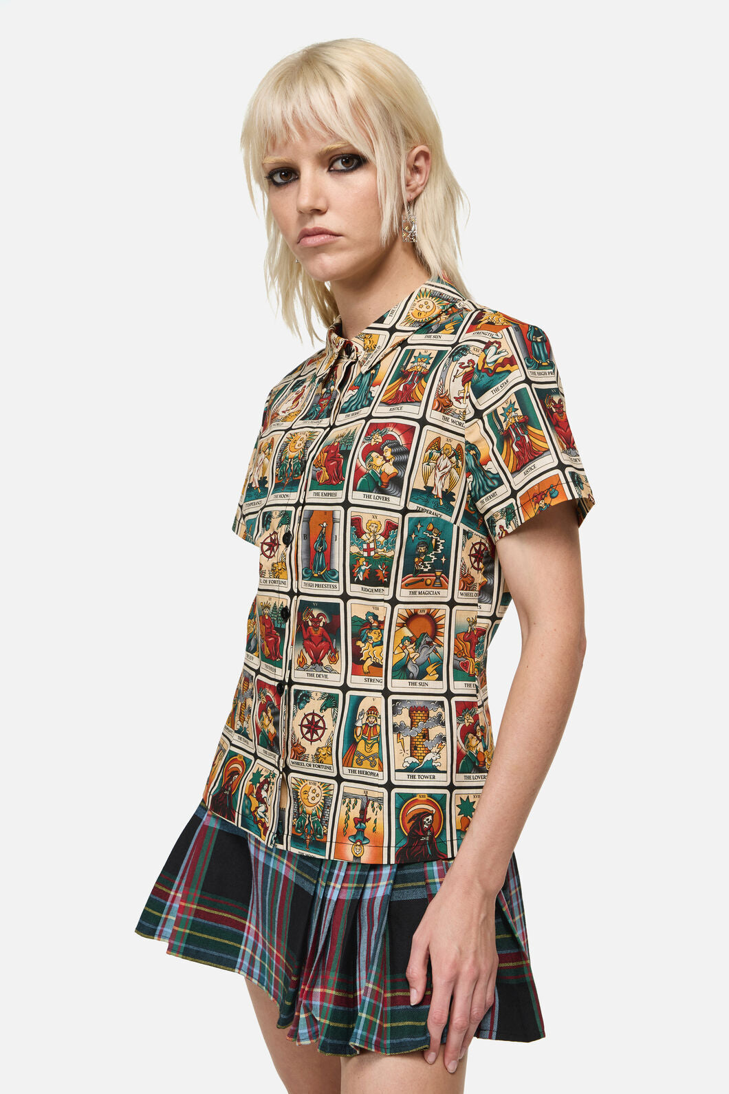 Dangerfield NZ - Tarot Print Goth Blouse - multi