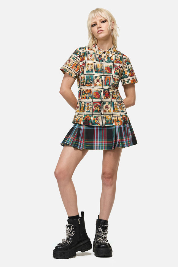 Dangerfield NZ - Tarot Print Goth Blouse - multi