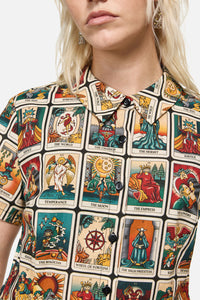 Dangerfield NZ - Tarot Print Goth Blouse - multi