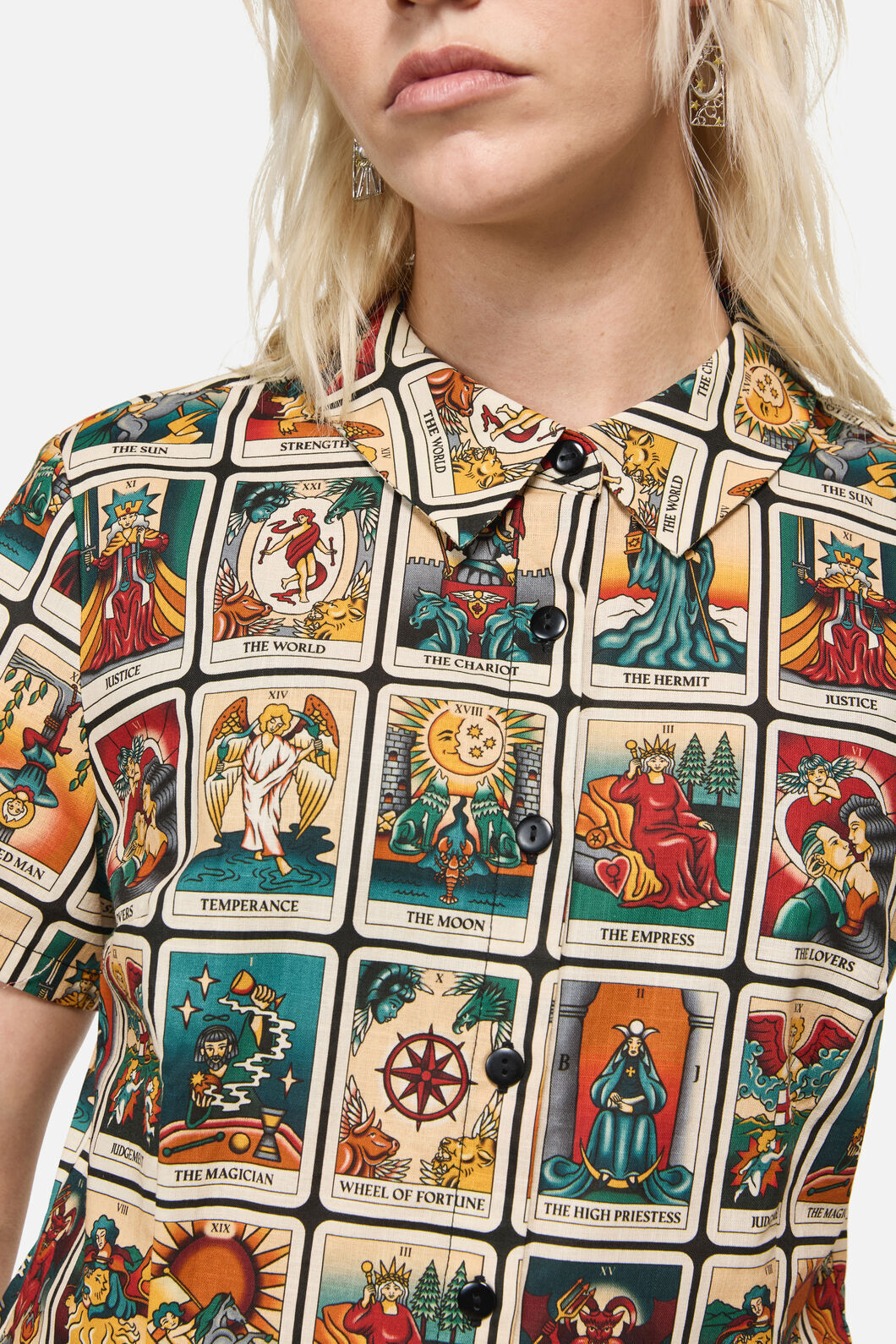 Dangerfield NZ - Tarot Print Goth Blouse - multi