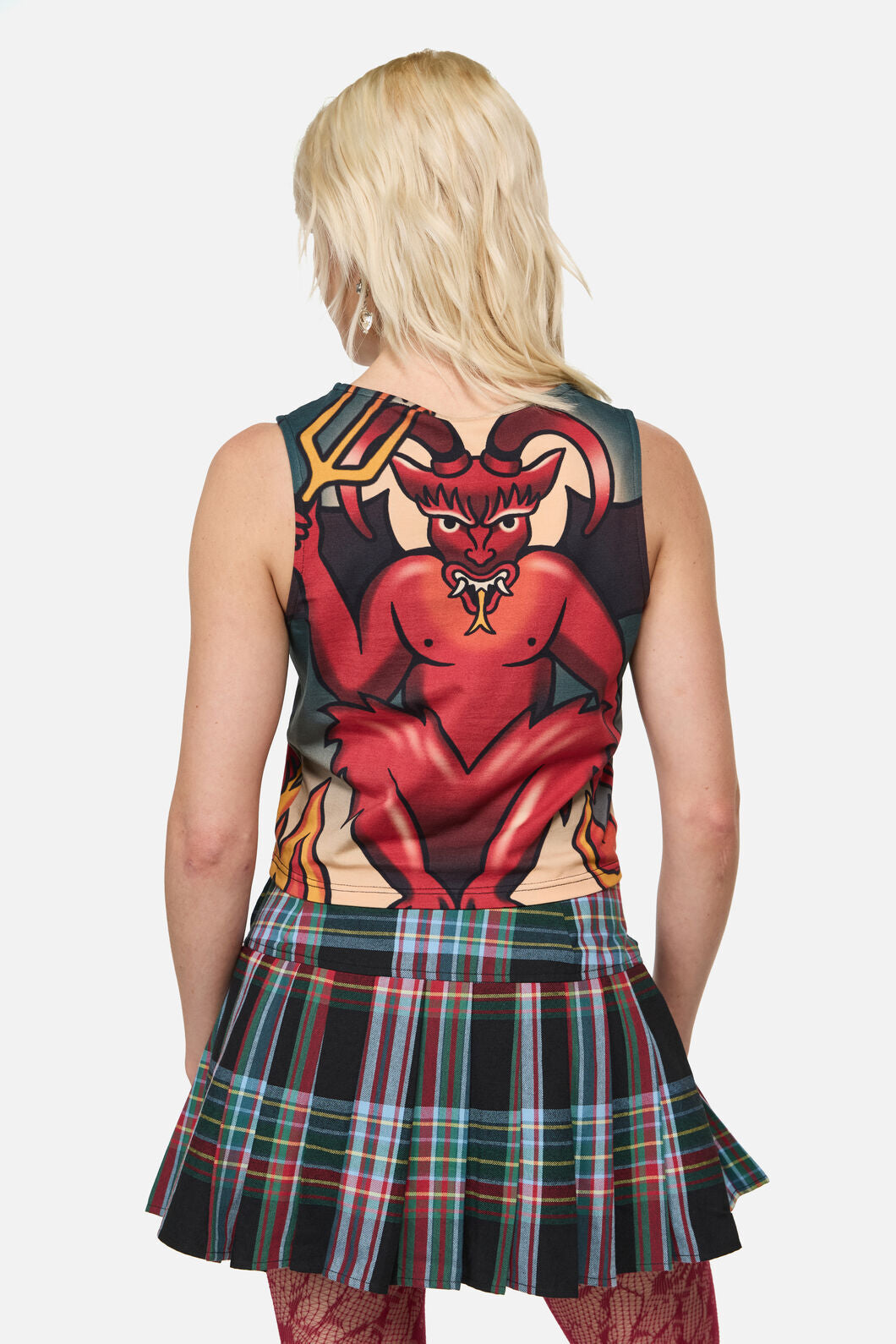 Dangerfield NZ - Lucifer High Neck Goth TankTop - multi