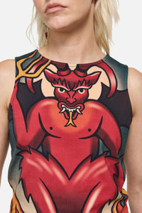 Dangerfield NZ - Lucifer High Neck Goth TankTop - multi
