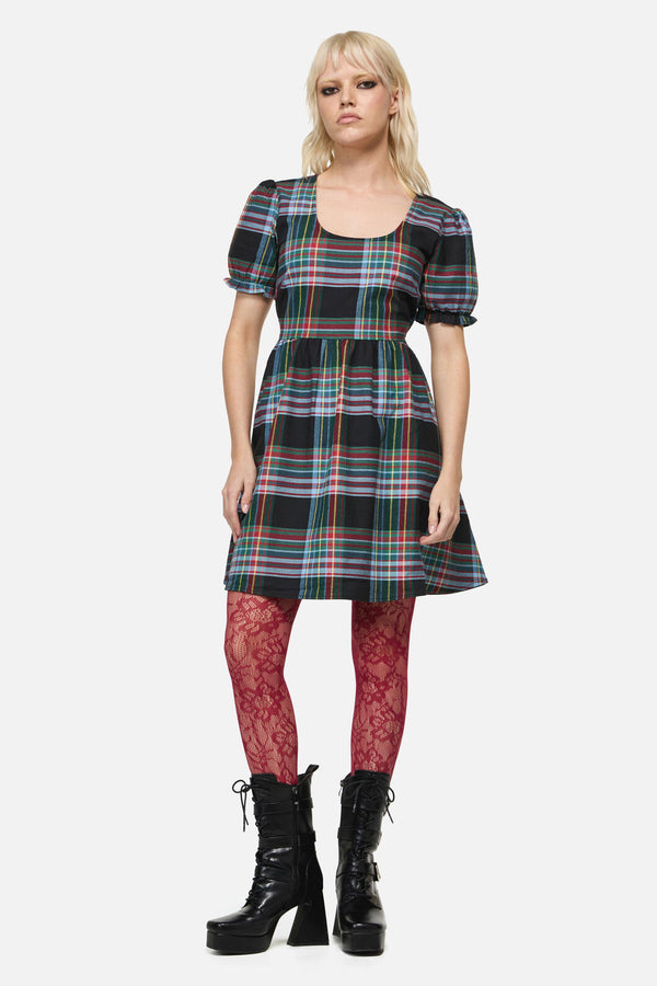 Dangerfield NZ - Hermit Goth Tartan Mini Dress - multi