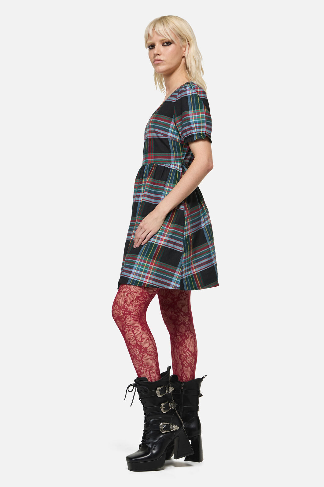 Dangerfield NZ - Hermit Goth Tartan Mini Dress - multi