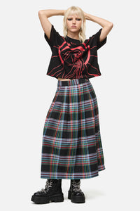 Dangerfield NZ - Hermit Goth Tartan Midi Skirt - multi