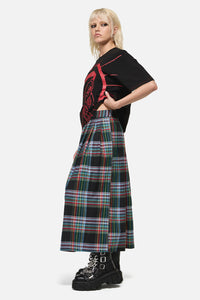 Dangerfield NZ - Hermit Goth Tartan Midi Skirt - multi