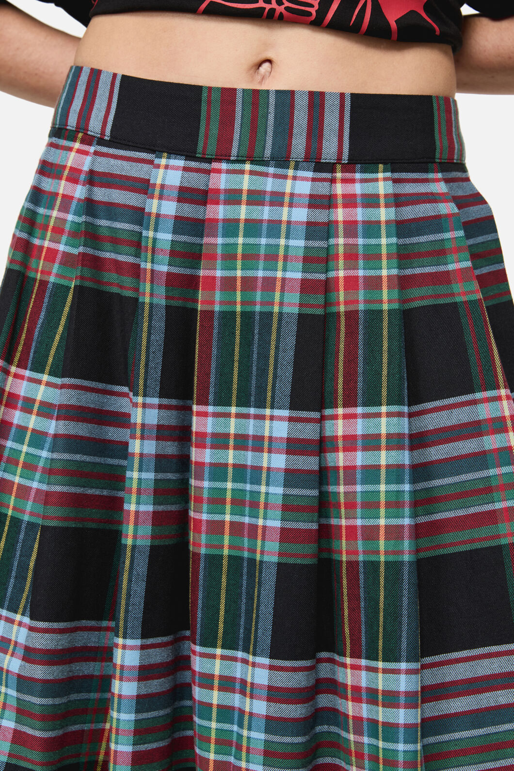 Dangerfield NZ - Hermit Goth Tartan Midi Skirt - multi