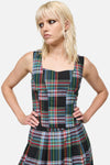 Dangerfield NZ - Hermit Goth Tartan Corset Top - multi