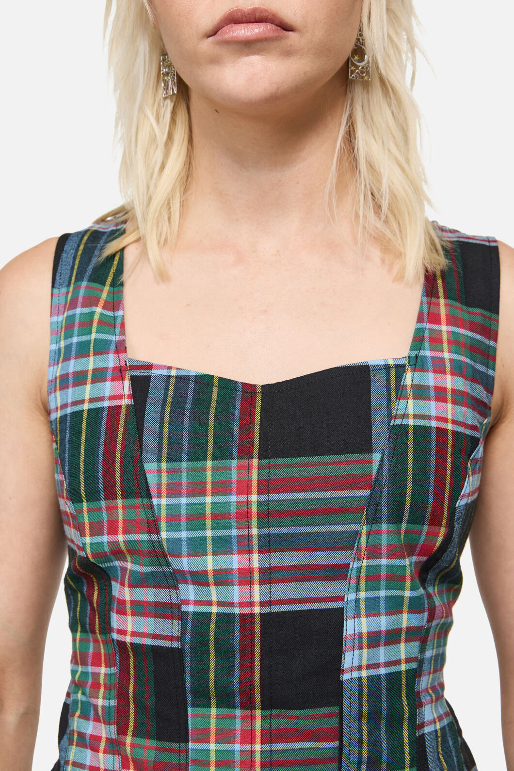Dangerfield NZ - Hermit Goth Tartan Corset Top - multi