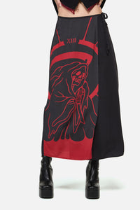 Dangerfield NZ - Reaper Goth Midi Wrap Skirt - black