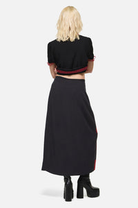 Dangerfield NZ - Reaper Goth Midi Wrap Skirt - black