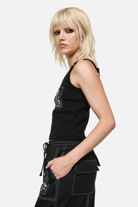 Dangerfield NZ - Tarot Spread Goth Tank Top - black