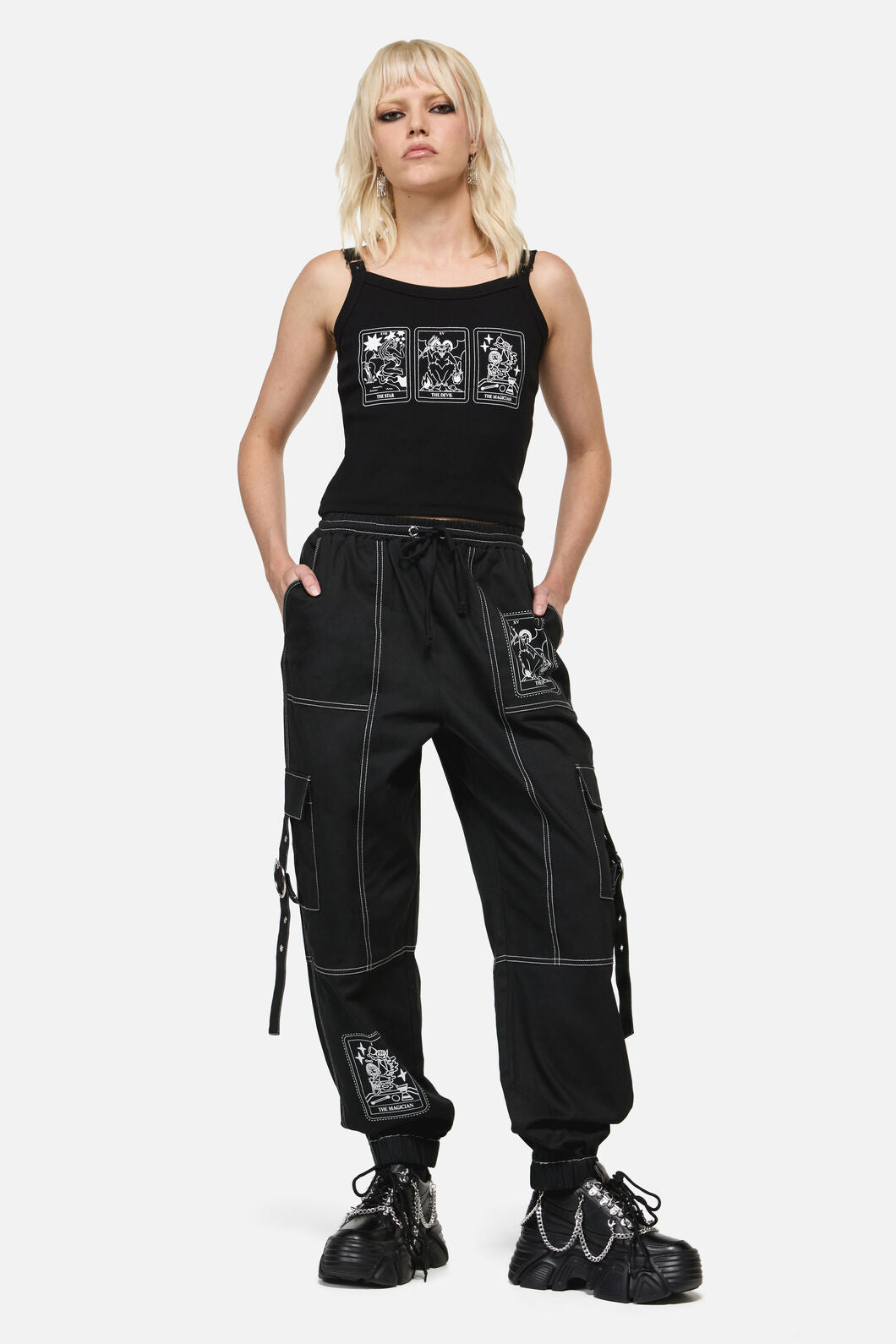 Dangerfield NZ - Tarot Spread Goth Tank Top - black
