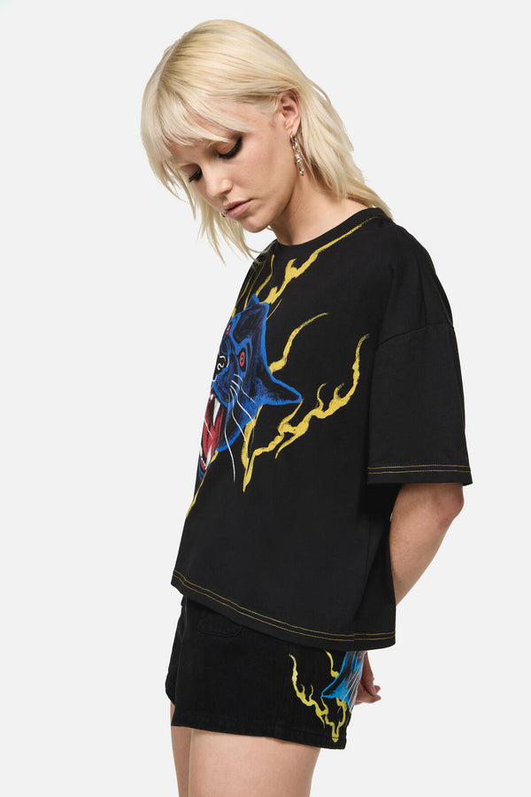 Dangerfield NZ - Rawr Oversized Punk Tee - black