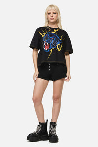 Dangerfield NZ - Rawr Oversized Punk Tee - black