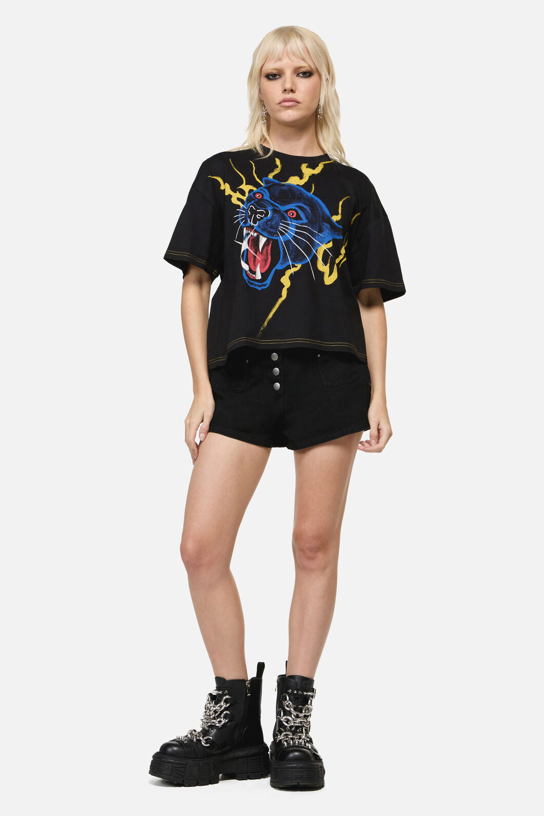 Dangerfield NZ - Rawr Oversized Punk Tee - black