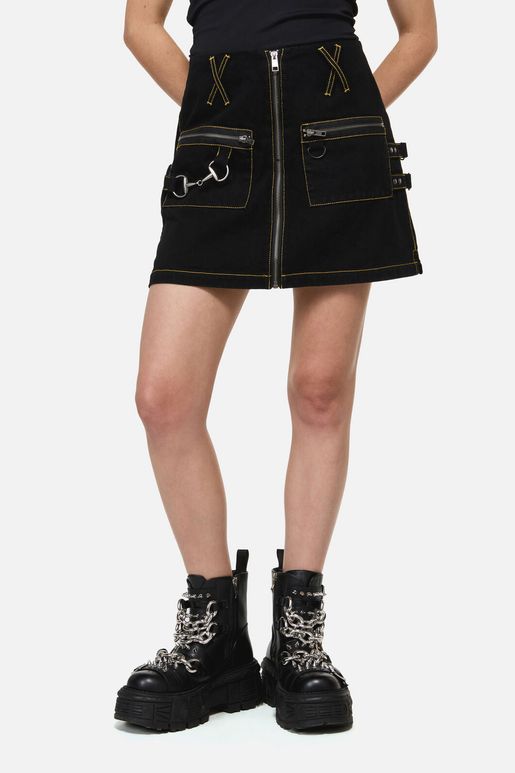 Dangerfield NZ - Electric Punk Trim Skort - black