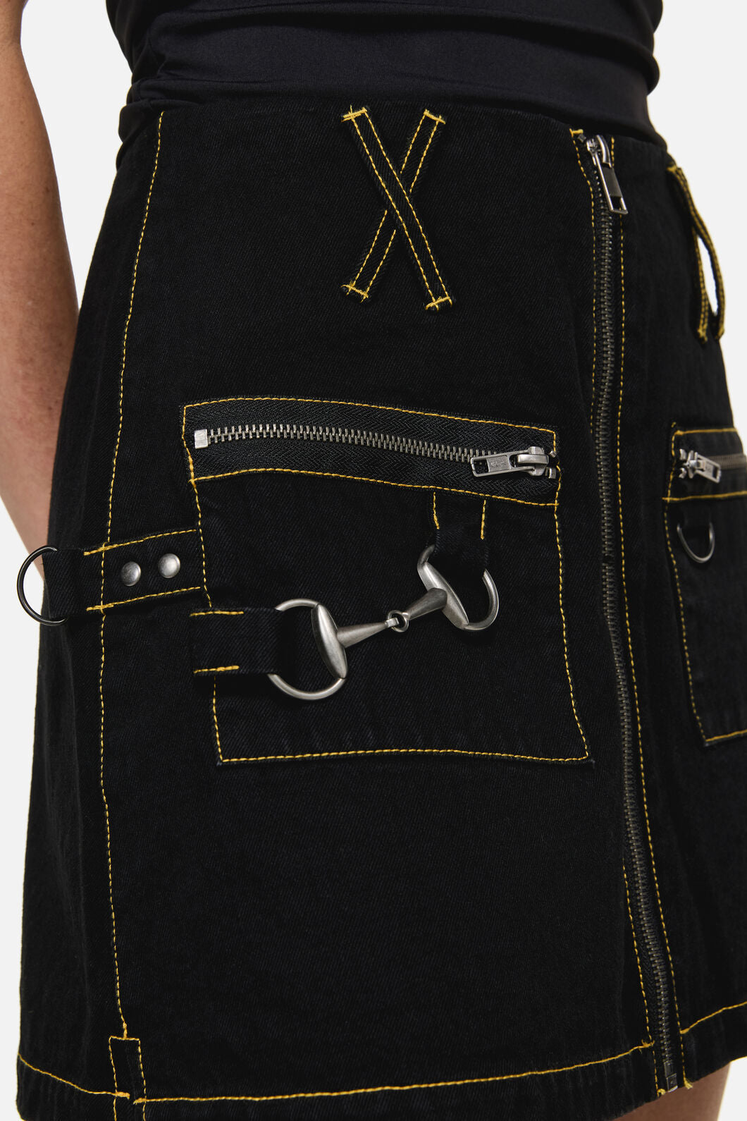 Dangerfield NZ - Electric Punk Trim Skort - black