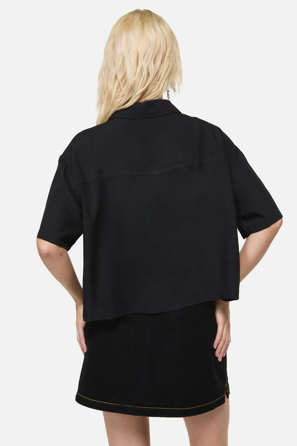 Dangerfield NZ - Rawr Punk Print Blouse - black
