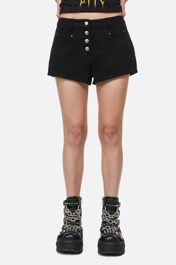 Dangerfield NZ - Rawr Punk Booty Short - black