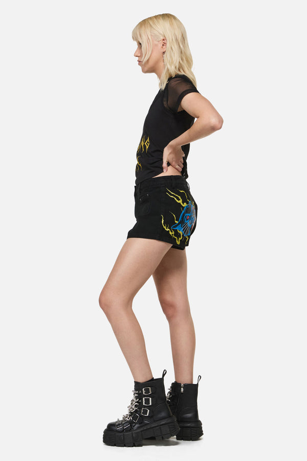 Dangerfield NZ - Rawr Punk Booty Short - black