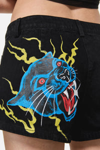 Dangerfield NZ - Rawr Punk Booty Short - black