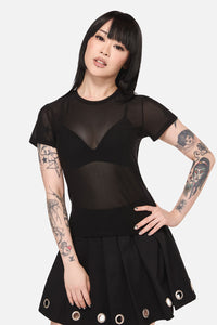 Dangerfield NZ - Electric Punk Mesh Top - black